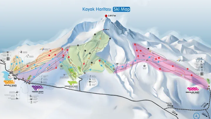 Erciyes ski map